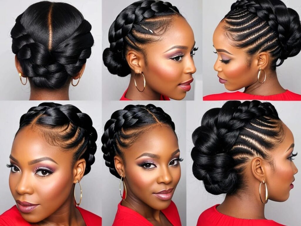Halo Braid for black women hair