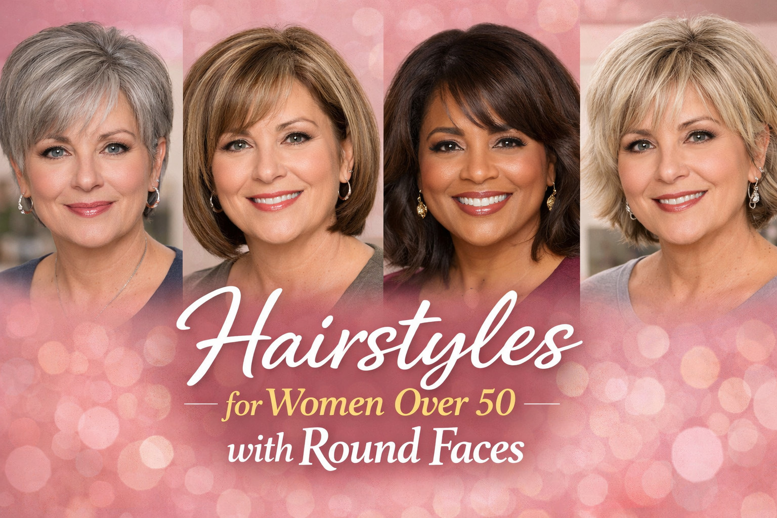 Hairstyles for Women Over 50 with Round Faces
