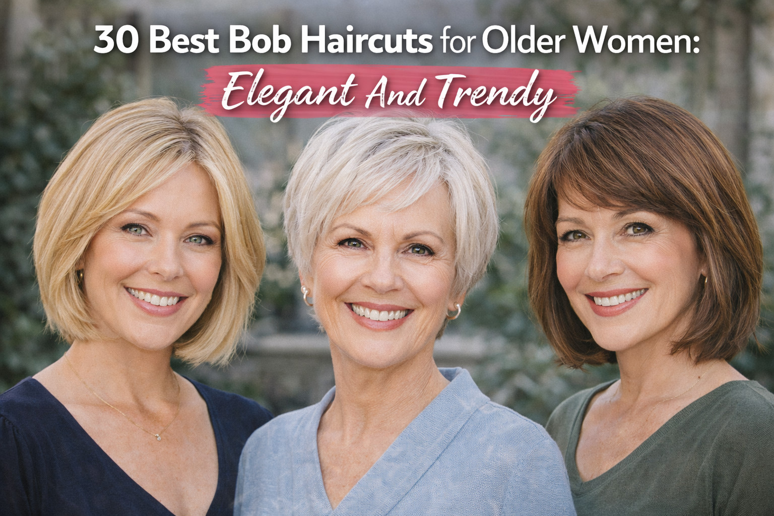 bob haircuts for older women