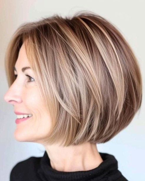 Sleek Chin-Length Bob hairstyles for women over 50