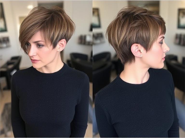 Asymmetrical Pixie Cut