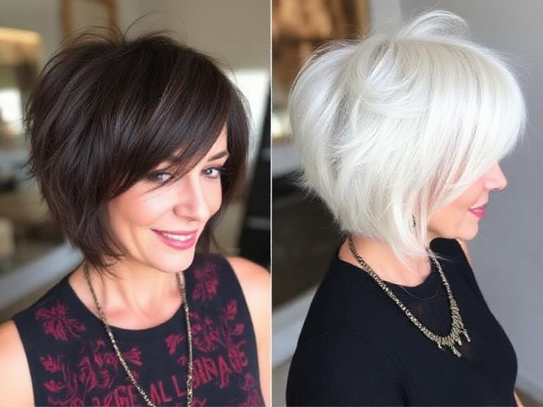 Feathered Medium haircuts for Women Over 50