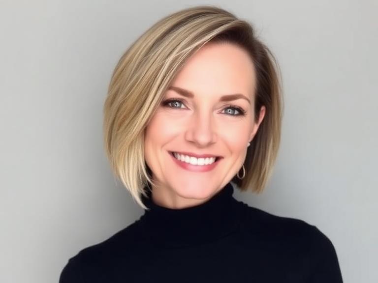 Short Angled Bob Haircuts for women over 50
