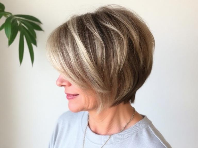 Short Layered Crop hairstyles for women over 50