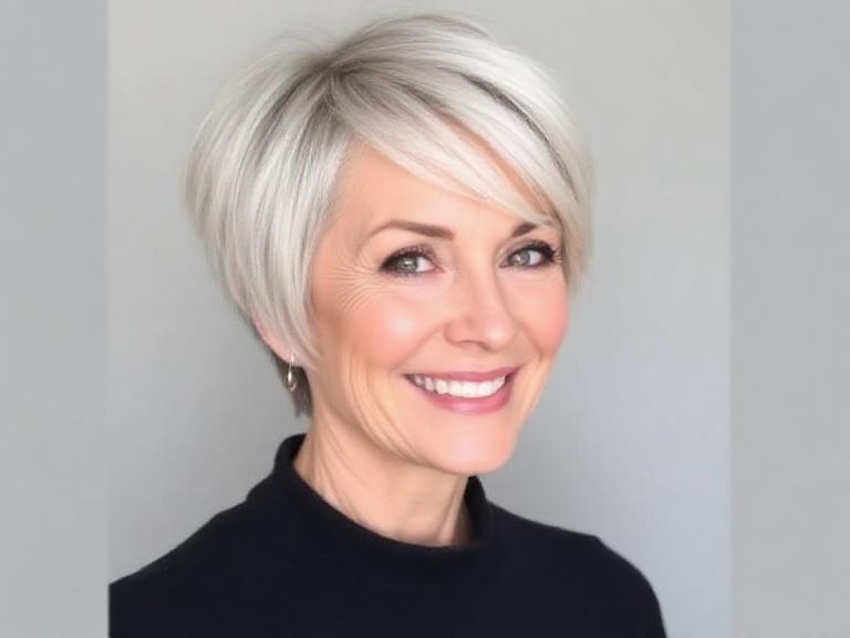 Soft Layered Pixie for women over 50