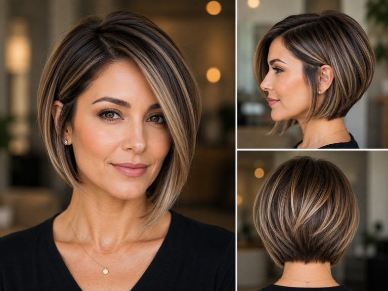 Balayage short hair