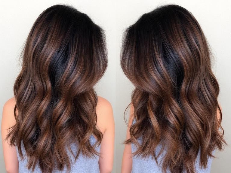 Brunette Dimension Long Hairstyles