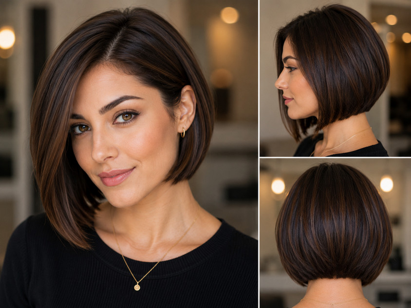 Brunette bob