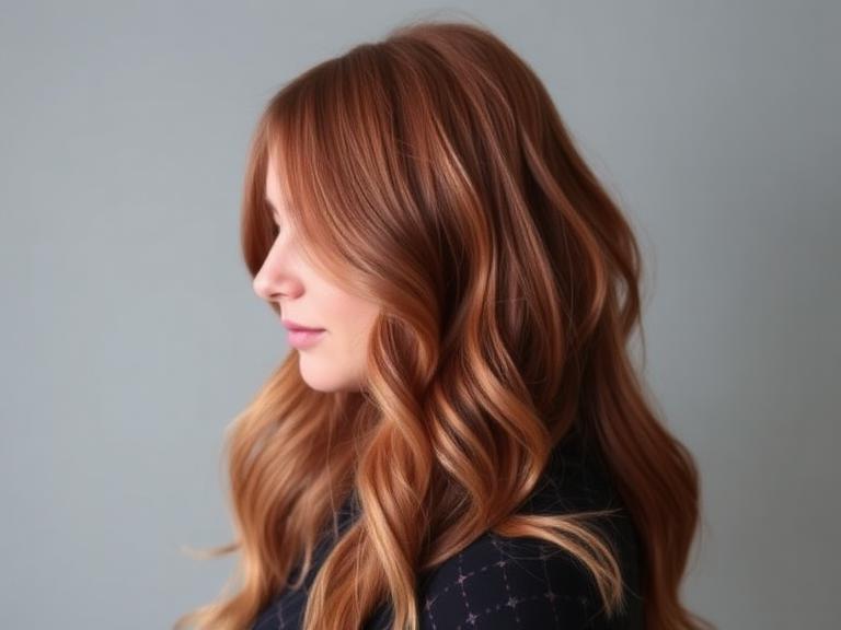 Copper Long Hairstyles