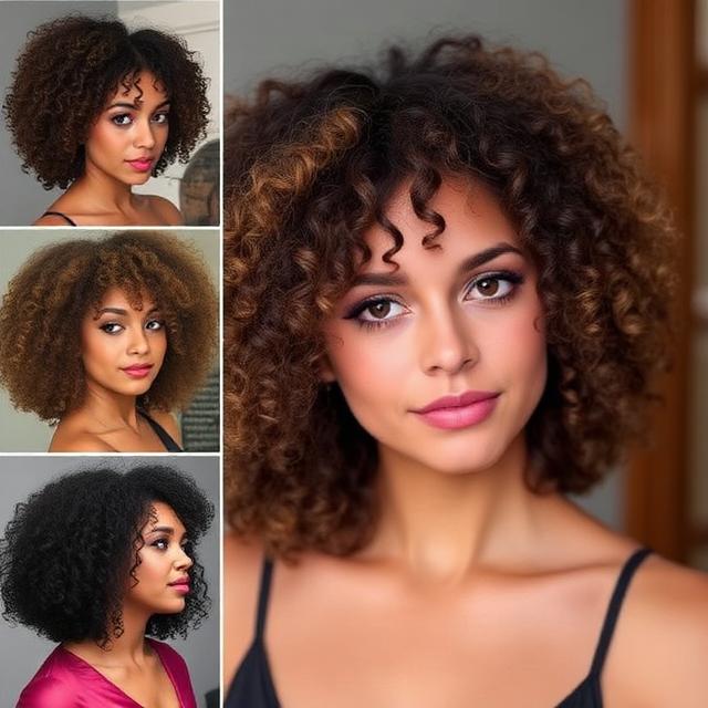 Curly Hairstyles for Round Faces