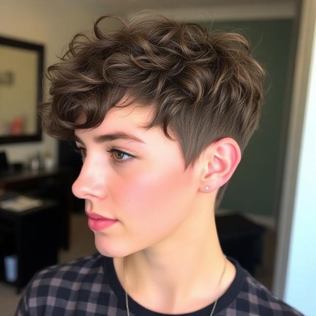 Curly Pixie Cut