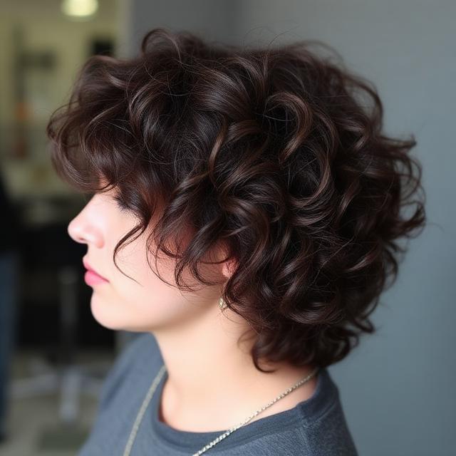 Curly Shag Haircut
