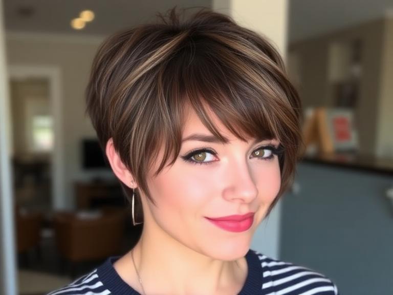 Easy layered short haircut
