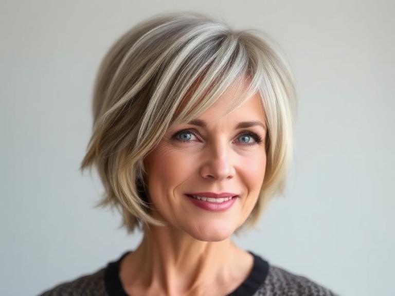 Flattering layered cuts for mature women