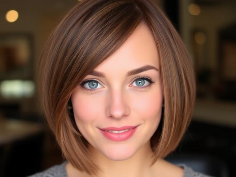 French bob with side bangs