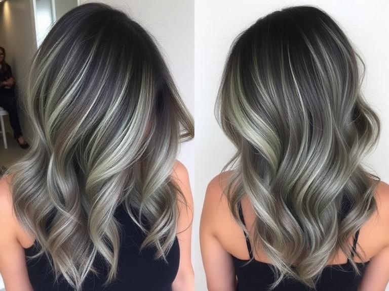 Gray Blending Long Hairstyles
