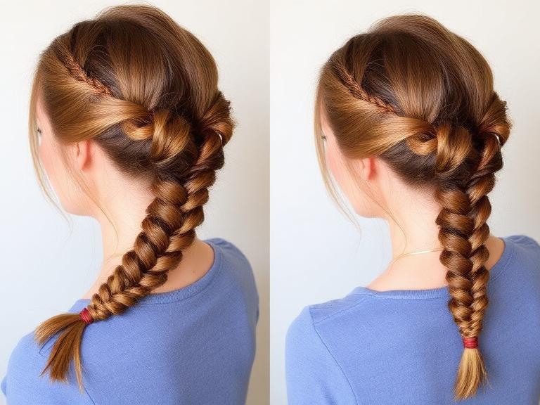Laid-Back Side Braid hairstyle for college girl