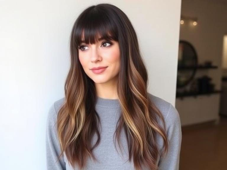 Long Hairstyles Full Fringe Styles