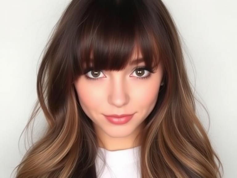 Long Hairstyles Side-Swept Bangs