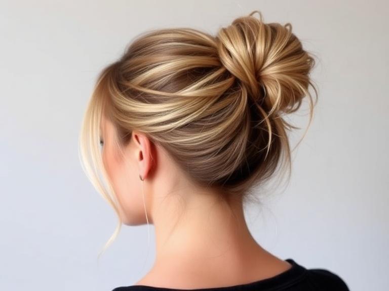 Messy Bun Long Hairstyles