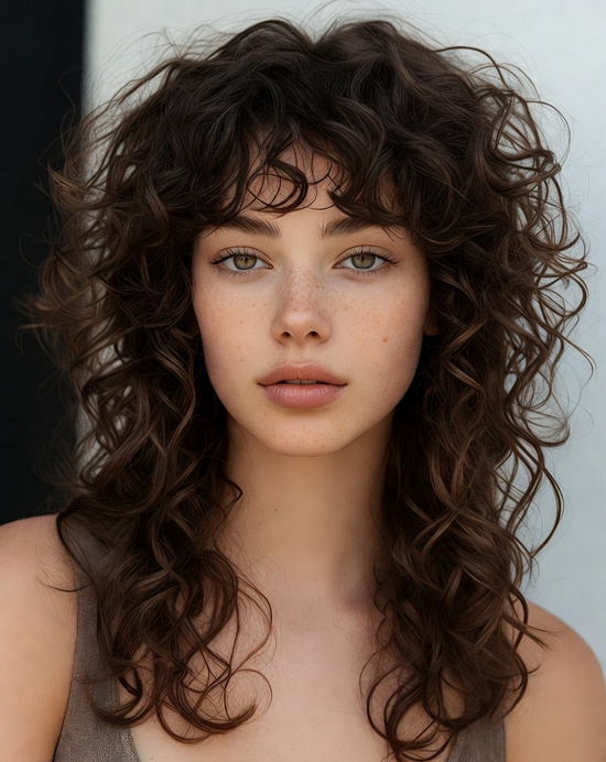 Modern Curly Wolf Cuts