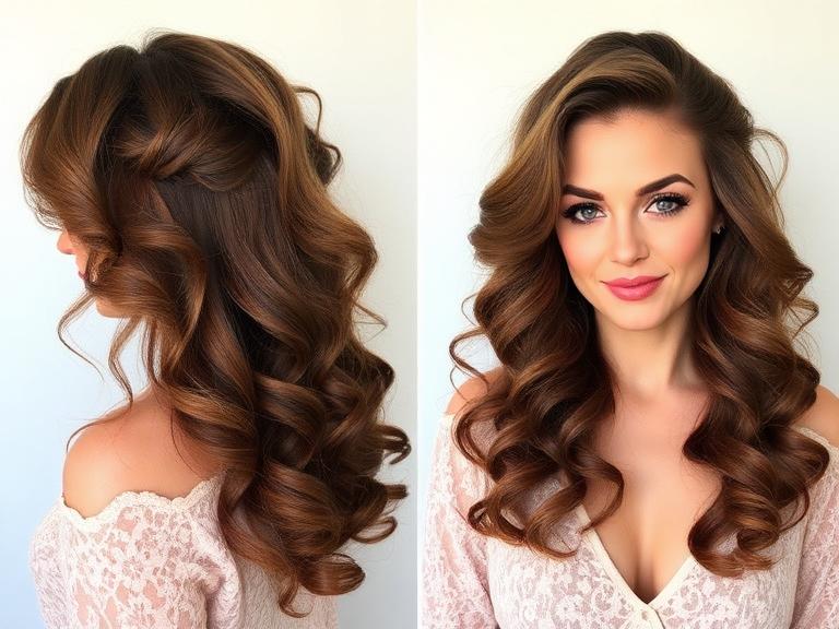 Romantic curls hairstyle