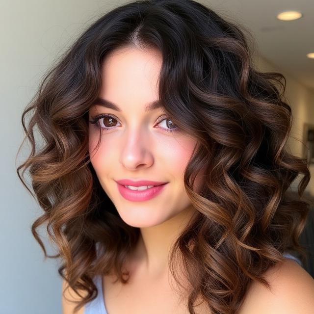 Soft Layered Curly Hair