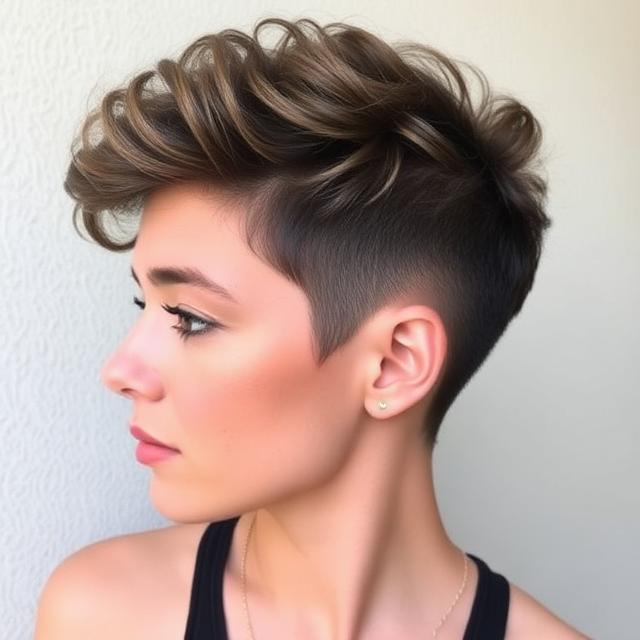 Tapered Curly Pixie