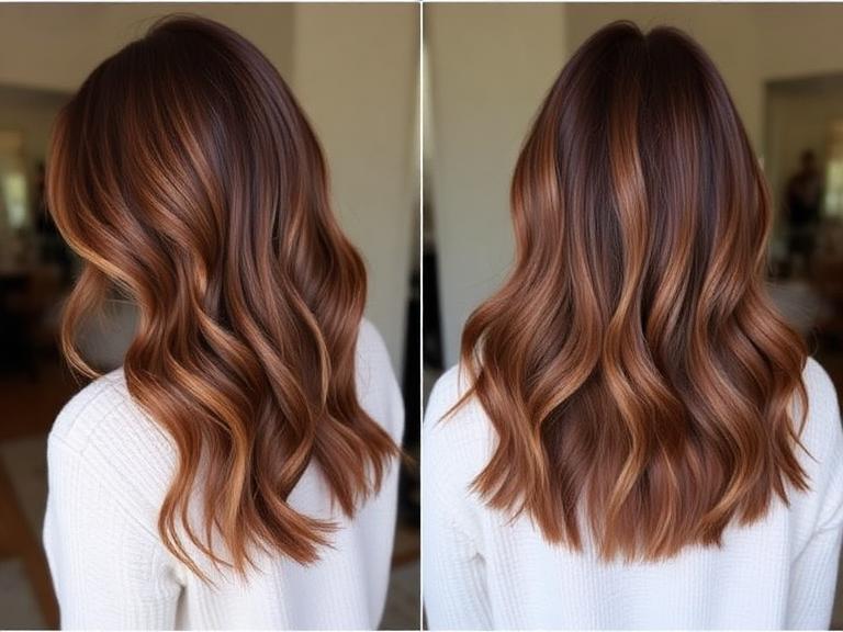 Warm brunette tones hairstyles