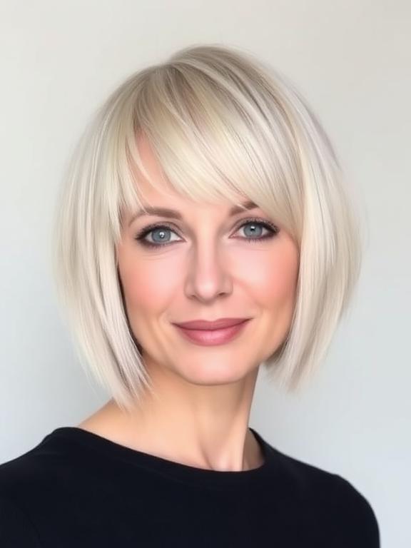 Classic Pageboy medium hairstyle for women over 60