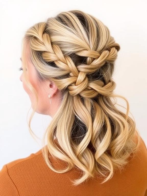 Effortless Braided Half-Up Style for women over 60