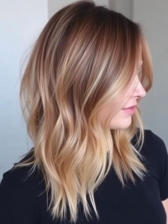Feathered Layers hairstyle for thin hair
