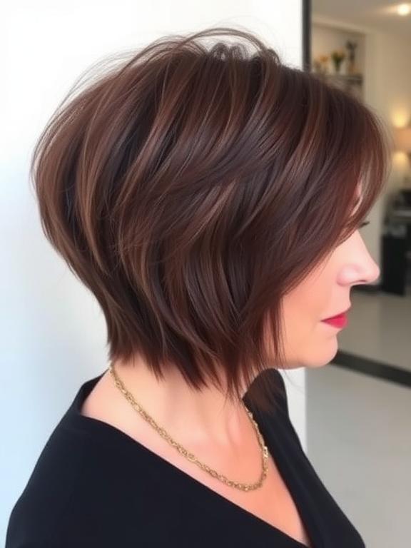 Feathered Pixie-Long bob Hybrid for women over 60