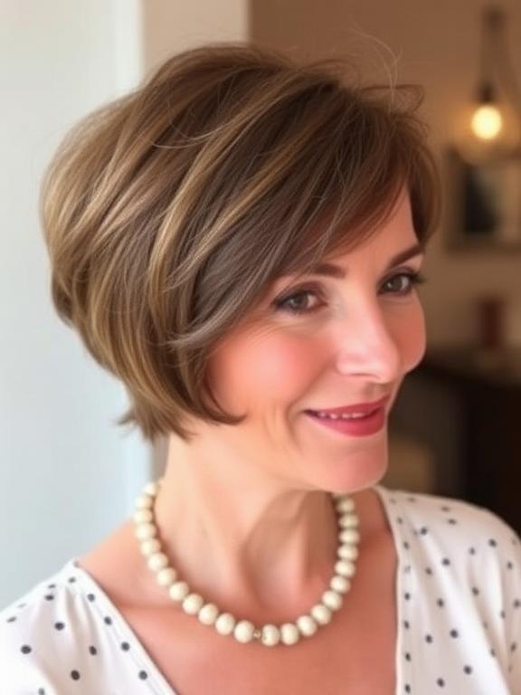 Short Hairstyle for oval Faces women over 50