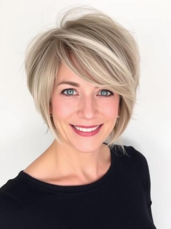 Short Layered Hair for Thick Hair for women over 50