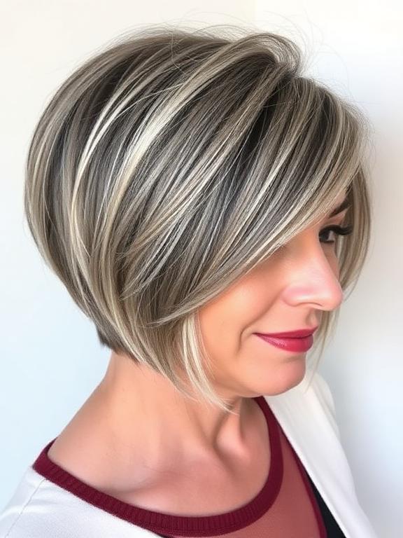 Stacked Bob for women over 50