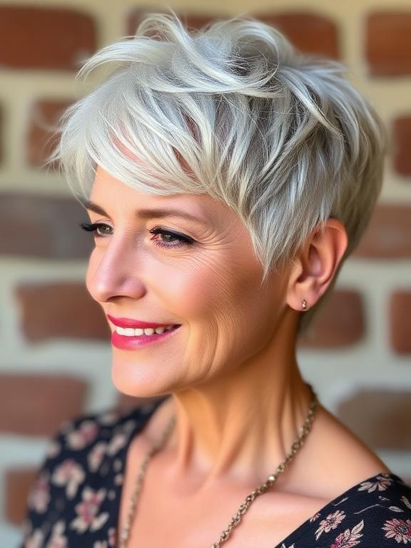 Textured Pixie for women over 50
