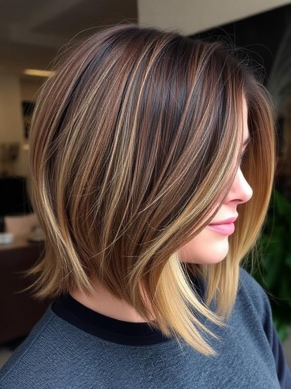 Classic Bob with Deep Side Part