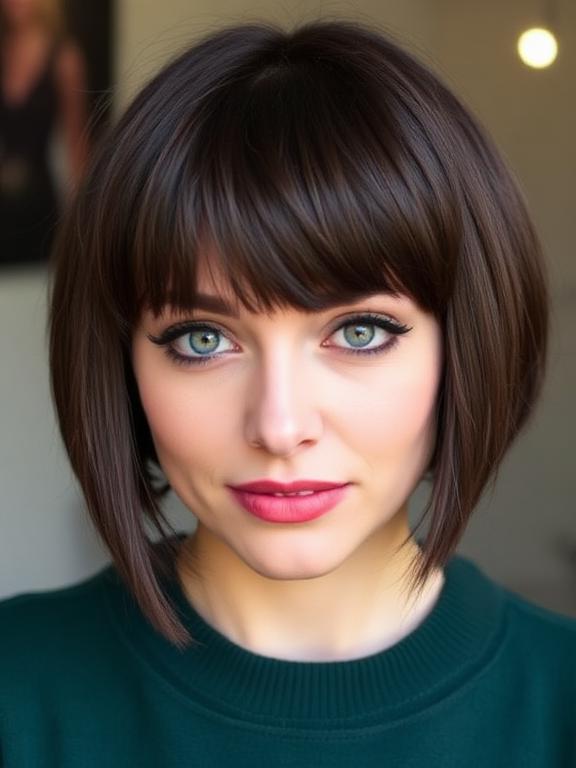 Inverted Bob for round faces
