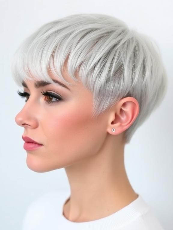 Short Shag Cut for round faces