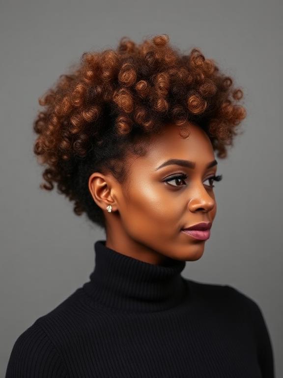 Teeny Weeny Afro hairstyle with round faces