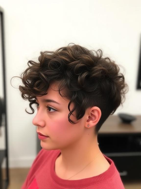Curly Wolf Cut hairstyle