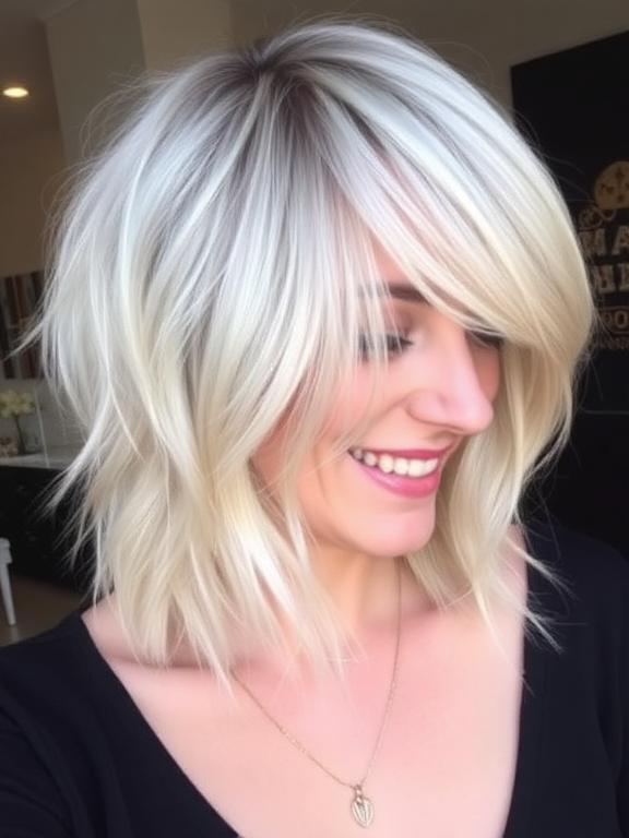 Medium Shag hair for Women Over 40