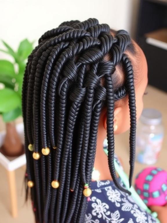 Beaded Braids hairstyles for black girls