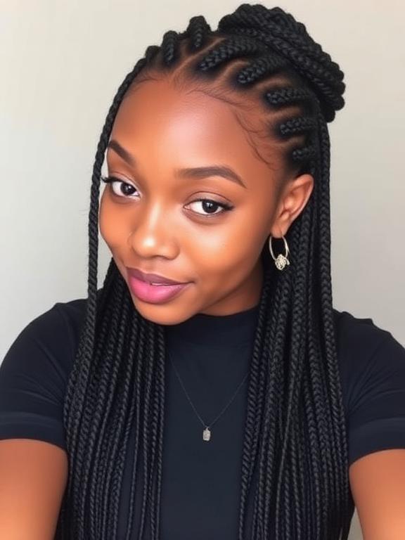 Box Braids hairstyles for black girls​