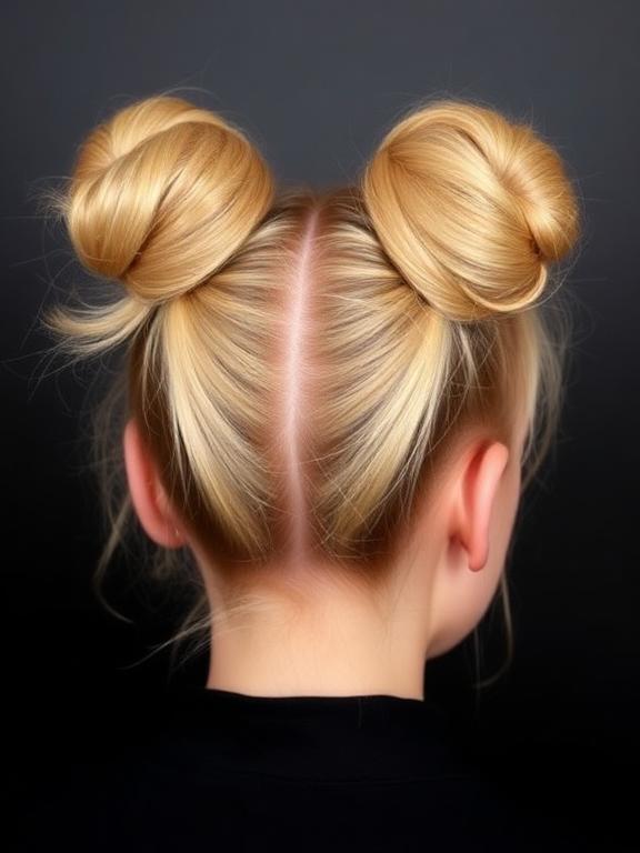 Bubble Space Buns hairstyle