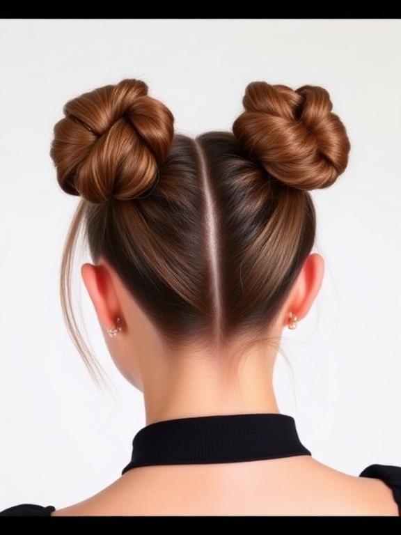 Classic Double Space Buns hair
