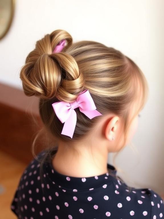 Ribbon Space Buns hairstyle