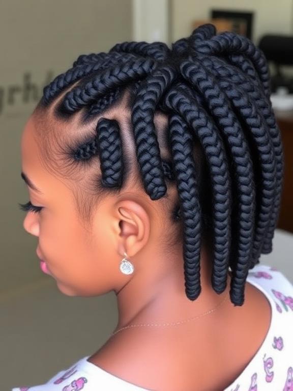 Simple Cornrows hairstyles for black girls