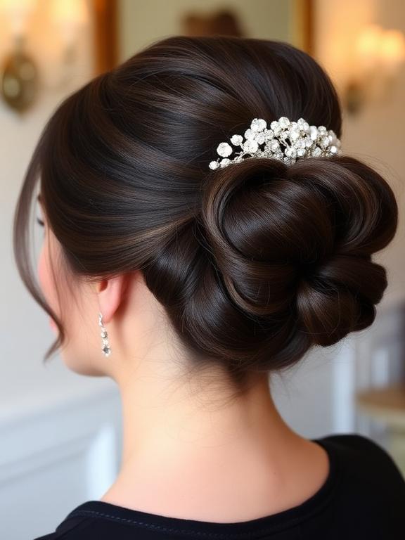 Sleek Wedding Space Buns hairstyle